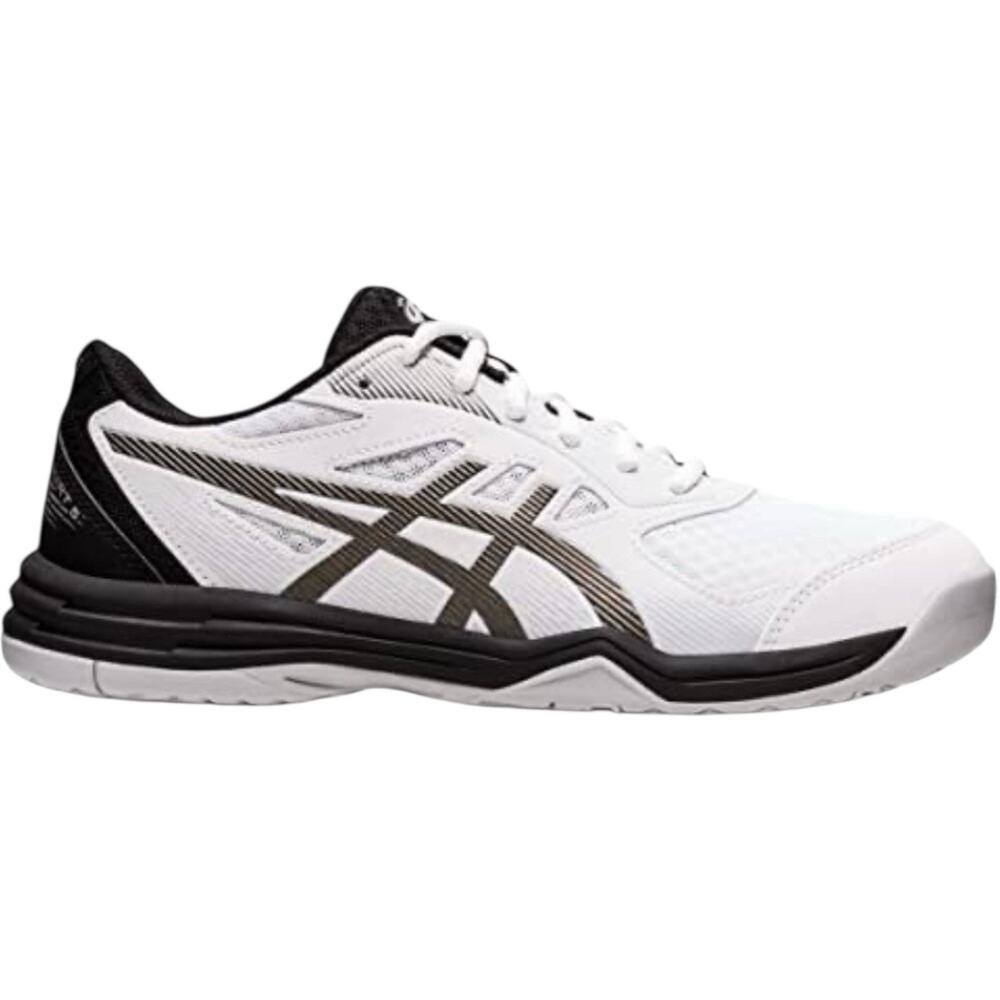 ASICS Men's Size 12 M UPCOURT 5 Indoor Court Sneaker Shoes in White/Gunmetal